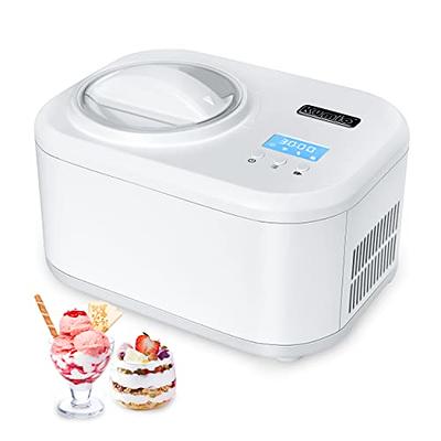 KUMIO 1.2-Quart Automatic Ice Cream Maker with Compressor, No Pre