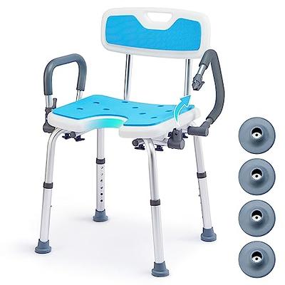 ELENKER Shower Chair with Cutout Seat, Medical Shower Seat Bath