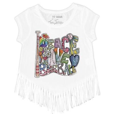 Seattle Mariners Tiny Turnip Girls Youth Tiara Heart Fringe T