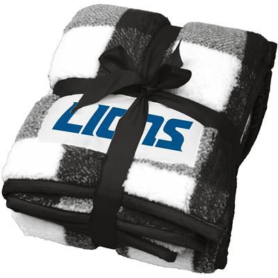 NFL Plaid Pattern Detroit Lions Personalized 50x60 Plush Fleece Blanket