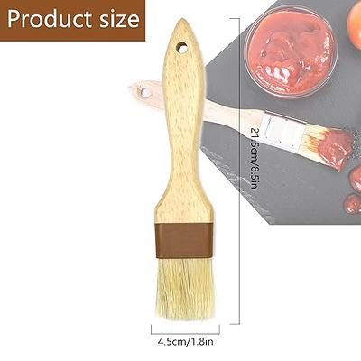 4pcs Pastry Basting Brushes, Oil Brushes Boar Bristle Brushes BBQ Brushes  for Sauce Baking Brush BBQ Basting Brush Kitchen Brush for Spreading Butter