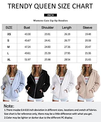 Womens Oversized Zip Up Hoodie Teen Girl Y2K Jacket Baggy Loose Basic  Zipper Hooded Sweatshirt Coat Plus Size Outerwear