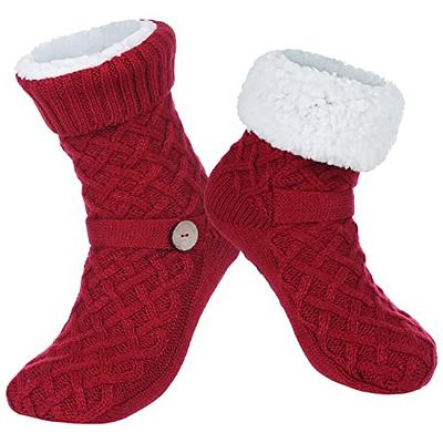 Womens Socks Women Winter Thick Slipper Socks with Grippers Non