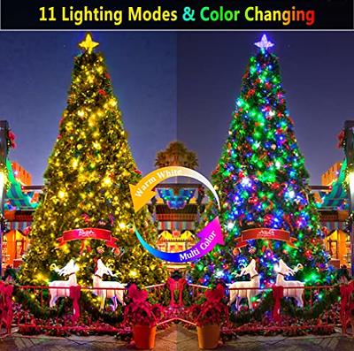 Waterproof Christmas Tree Lights With Remote 197ft Warm White