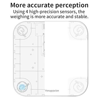 Small Bathroom Body Weight Scale for Travel, Venugopalan Highly Accurate  Weighing Scales with Hidden LED Screen, Portable Digital Scale for Personal  Health, 400 lb Battery (White) - Yahoo Shopping