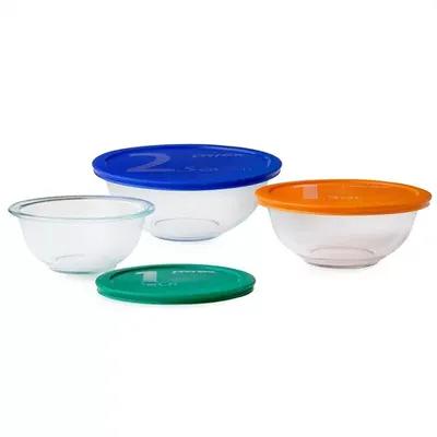 Pyrex Smart Essentials Covered Glass Pyrex Bowl Set (6-Piece