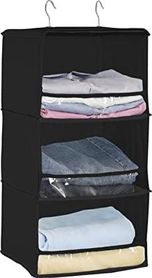 Simple Houseware Hanging Closet Organizers 24 Section Shoe Shelves, Black