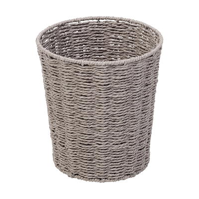 Sorbus Woven Paper Rope Baskets - 4 Piece Set, Gray