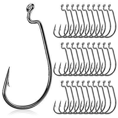 30Pcs Weighted Swimbait Hooks Saltwater Offset Fishhooks Jig