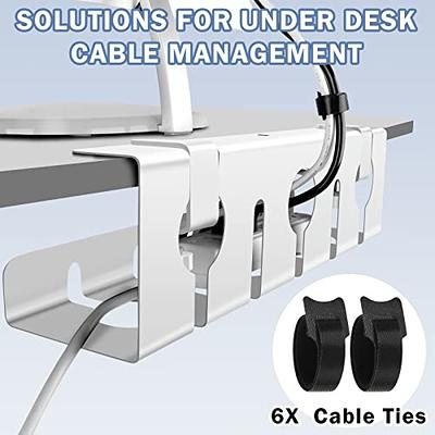 RKSTN No Drill Under Desk Cable Management Tray, Desk Wire Management Cable  Tray Sturdy Metal Wire Organizer Under Desk Basket For Office And Home  Standing Desk, GIft, on Clearance 