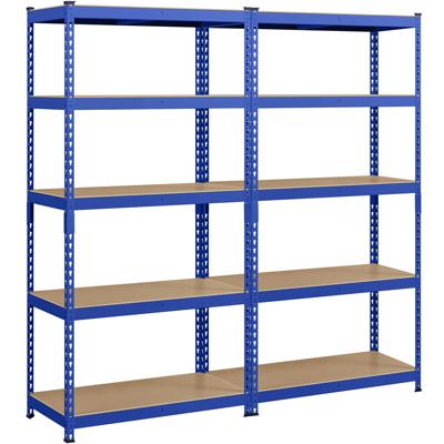 Smile Mart 5-Shelf Boltless & Adjustable Steel Storage Shelf Unit, Black,  Holds up to 330 lb Per Shelf, 3 Pack