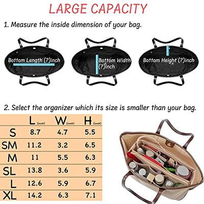 Vercord Felt Purse Organizer Insert Onthego 35 Handbag Tote Bag Organizer  Bag in Bag with Removable Zipper : : Bags, Wallets and Luggage