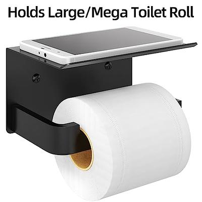  Kulemax Matte Black Toilet Paper Holder, Premium Bathroom Toilet  Paper Holder Wall Mount, Stainless Steel Tissue Roll Holder for Bathroom  Kitchen Washroom, 5 Inch SUS 304 Toilet Paper Roll Holder 