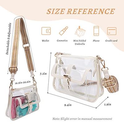 Women Stadium Approved Clear Crossbody Bag with Guitar Strap