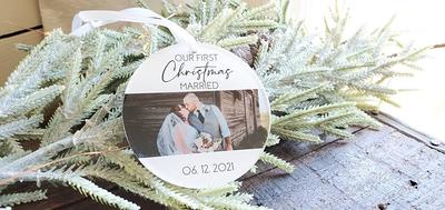 Our First Christmas as Mr. and Mrs Ornament 2023, 1st Christmas Married  Ornaments, Wedding Gifts for Couple Bride and Groom, Christmas Tree  Decoration, Newlywed Gift 