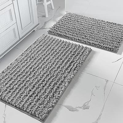 1 pcs Plush Chenille Bathroom Rug: Extra Soft Shaggy Bath Mat - Non-Slip,  Water Absorbent, Thick & Durable - Machine Washable - 24x17 Inches