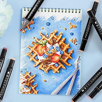 Shuttle Art 36 Colors Skin Tone&Hair Art Markers, Dual Tip Alcohol Based Marker Pen Set Contains 1 Blender 1 Carrying Case 1 Marker Pad Perfect for