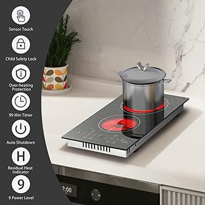 KitchenRaku Large Induction Cooktop Protector Mat 21.2 x 35.4 inch, (Magnetic) Electric Stove Burner Covers Antiscratch As Glass Top Stove Cover or