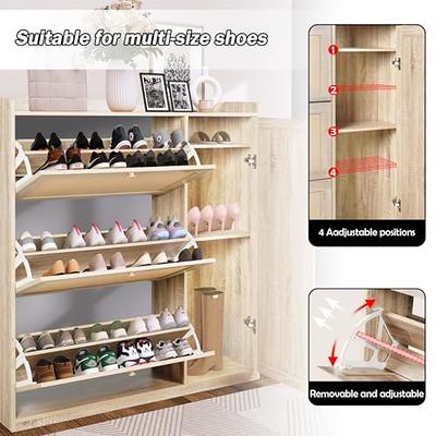 Tribesigns Shoe Cabinet with Doors, White Entryway Shoe Storage with  Adjustable Shelves, Freestanding 5-Tier Shoe Storage Cabinet, Wood Shoe  Rack Organizer for Closet, Hallway, Bedroom, Living Room - Yahoo Shopping