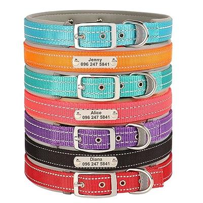 PAWBLEFY Personalized Dog Collars - Reflective Nylon Collar Customized with  Name and Phone Number - Adjustable Sizes Extra Small Medium Large Dogs, 4  Colors for Male Female boy Girl Puppies Small, Medium, Large