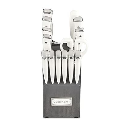 Cuisinart Forged Triple Rivet, 15-Piece Knife Set w/ Block, Superior  High-Carbon Stainless Steel Blades for Precision & Accuracy, White/Charcoal  Grey - Yahoo Shopping