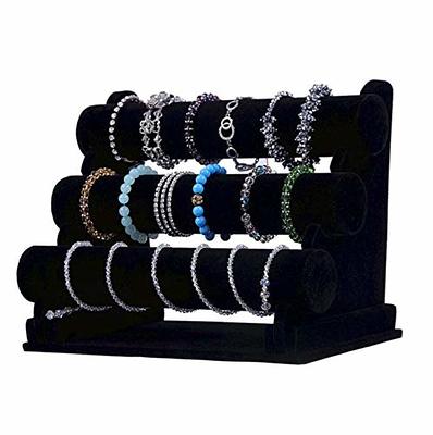 Kerisgo Bracelet Holder, 3 Tiers Bracelet Display Stand, Jewelry Organizer  Display for Bracelets Earring Long Necklace Watches Scrunchie and Porcelain