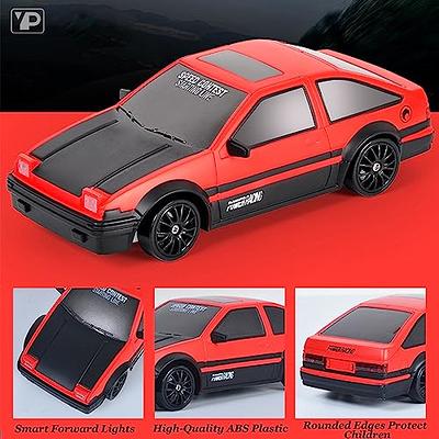 YUAN PLAN RC Drift Car, 1:24 Remote Control High Speed Race Drifting Cars,  2.4GHz 4WD Electric Sport Racing Hobby Toy Car with Two Batteries Headlight