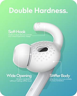 AhaStyle 3 Pairs AirPods Pro Ear Hooks Covers [Added Storage Pouch]  Anti-Slip Ear Covers Accessories Compatible with Apple AirPods Pro (White)