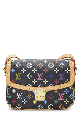 Takashi Murakami x Louis Vuitton Black Monogram Multicolore Sharleen MM  QJB11S1ZKA009