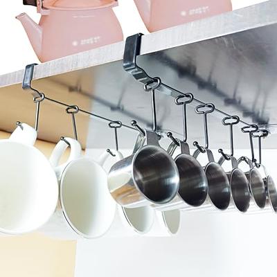 Cup Hooks | chunky iron | Under Shelf hanging | Black hooks | Mug hook |  Gift