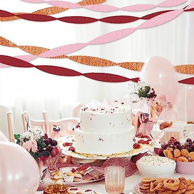 Pink Paper Party Streamers, Rose Party Backdrop. 