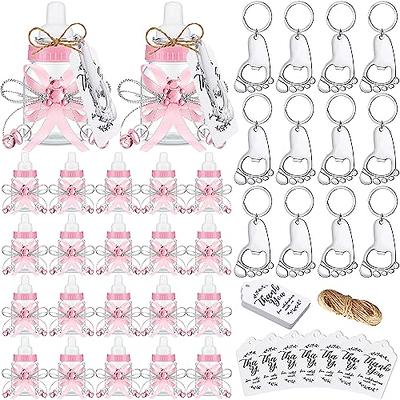 MTLEE 50 Sets Baby Shower Favors for Girls Angel Keychains Bulk