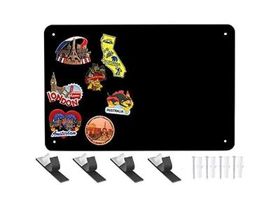 Black Metal Magnet Board - 17.5 x 11.5 Flat Magnetic Board for Magnets -  Bulletin Board and Magnet Board for Kids - Black Board with Dual Lock Tape  for Easy Hanging - Yahoo Shopping