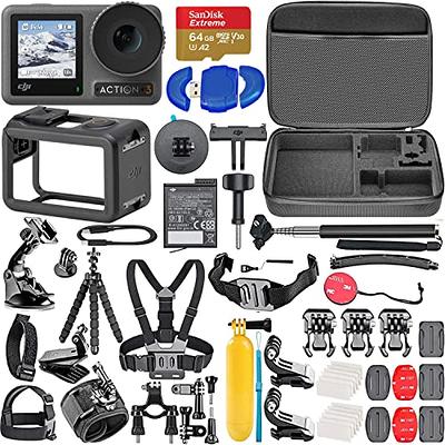  DJI Osmo Action - 4K Action Cam 12MP Digital Camera with 2  Displays 36ft Underwater Waterproof WiFi HDR Video 145° Angle, Black :  Electronics