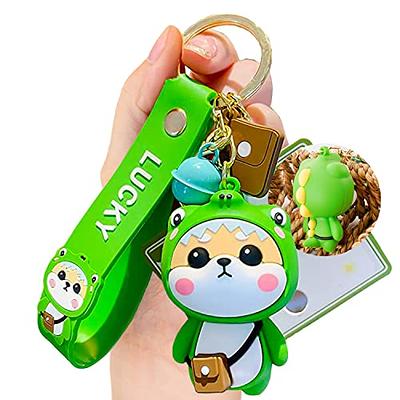 You WIZV Astronaut Keychain, Cute Kawaii Anime Cool Keychains for Backpacks, Space Keychains with Sunset Light for Women Men