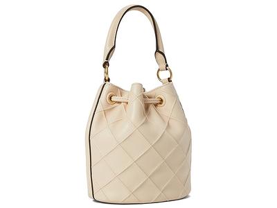 Tory Burch Fleming Soft Bucket Bag (New Cream) Handbags - Yahoo