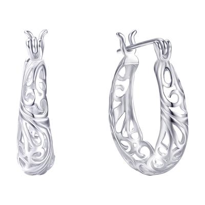 Brilliance Fine Jewelry Adult Hoop Earrings Set