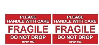 3 x 2 Fragile, Handle with Care Stickers