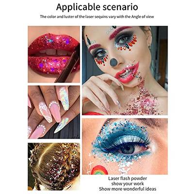 Mysense Red Body Glitter Gel, Singer Concerts Face Glitter Makeup, Music  Festival Rave Face Eye Hair Accessories, Chunky Glitter Mermaid Sequins