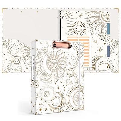 Ospelelf Mini 3 Ring Binder 2 Inch, Cute Binder for 5.5 x 8.5 with 5 Tab  Dividers, File Folder Labels and Low Profile Clipboards, Pink Marble Binder