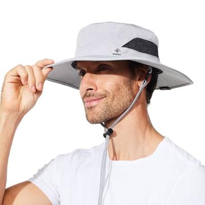 Bucket Hat Wide Brim UV Protection Men Breathable Mesh Anti