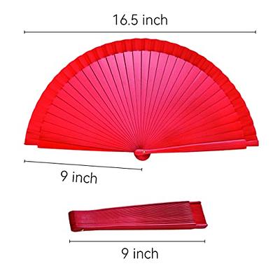 Spanish Folding Fan for Women Vintage Wooden Hand Fan for Dance