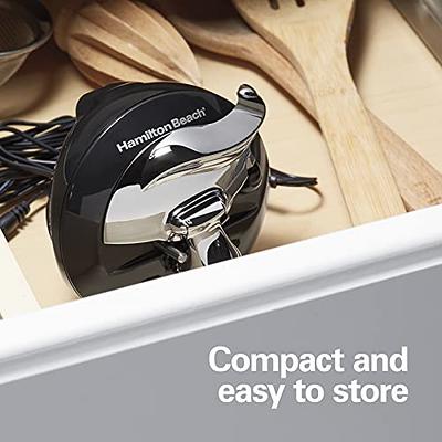  Dominion Tall Electric Can Opener, Easy Push Down Lever, Knife  Sharpener, Bottle Opener & Built-In Cord Storage, Opens All Standard-Size  and Pop-Top Cans, Easy to Clean, White : Home & Kitchen