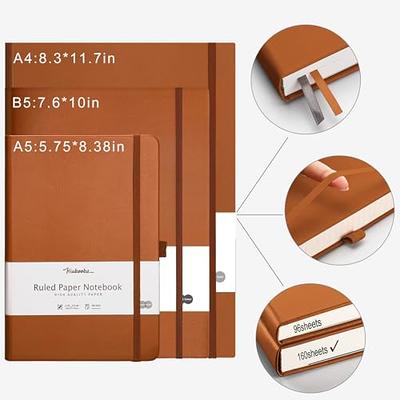 HIUKOOKA College Ruled Journal Notebook, 320 Pages A5 Notebook Hardcover  Journal for Men, Thick Paper Notebooks for Work, Leather Journals for  Writing,Office,School,5.75'' x 8.38'' - Brown - Yahoo Shopping