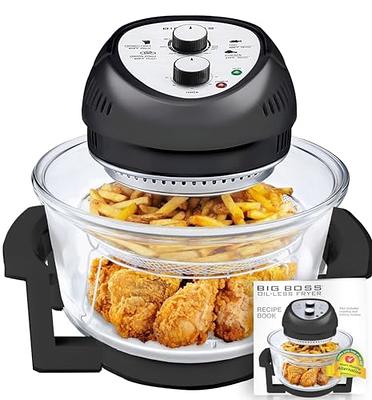  Big Boss 16Qt Large Air Fryer Oven – Extra Large Halogen Oven  Cooker with 50+ Air Fryers Recipe Book for Quick + Easy Meals for Entire  Family, AirFryer Oven Makes Healthier