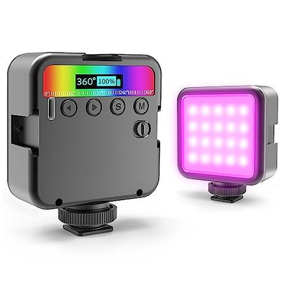 NEEWER RGB Led Video Light, RGB61 360° Full Color Camera Light with 3 Cold  Shoe and Diffuser, CRI 97+, 20 Scene Modes, 2500K~8500K, 2000mAh