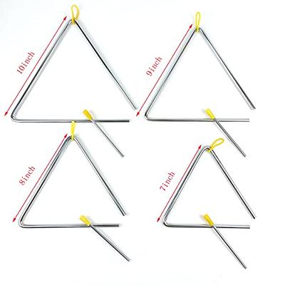 Music Triangle Instrument Set with Striker (4 inch- Pack of 2