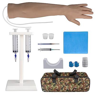 VEVOR Phlebotomy Practice Kit 25 Pieces IV Practice Kit Phlebotomy Practice  Arm Phlebotomy Skills IV Training Arm with Height Adjustable Infusion Stand  for Nursing Medical Student