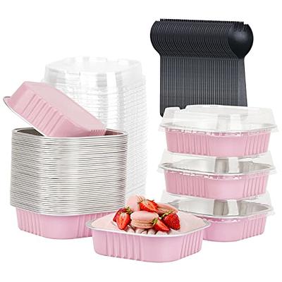 LNYZQUS 4” Mini Pie Tins Muffin Pans With Lids 40 Pack, 7.5oz