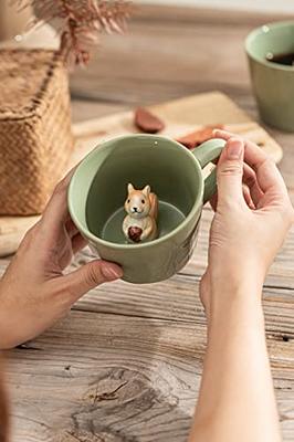 DIHOclub Cow Ceramic Cup Hidden 3D Animal Inside Mug,Cute Cartoon Handmade  Figurine Mugs,Holiday and…See more DIHOclub Cow Ceramic Cup Hidden 3D